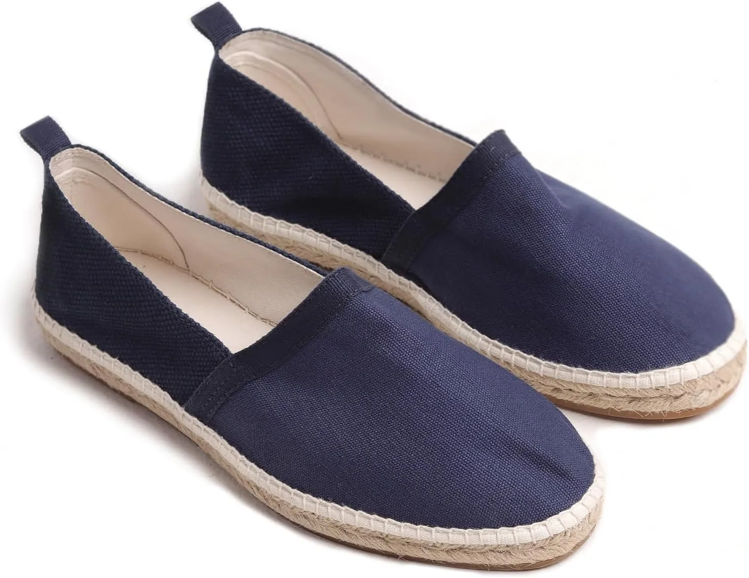 VOLIRIN & KAMMV Closed Toe Comfortable Canvas Slip on Flat Espadrilles for Men