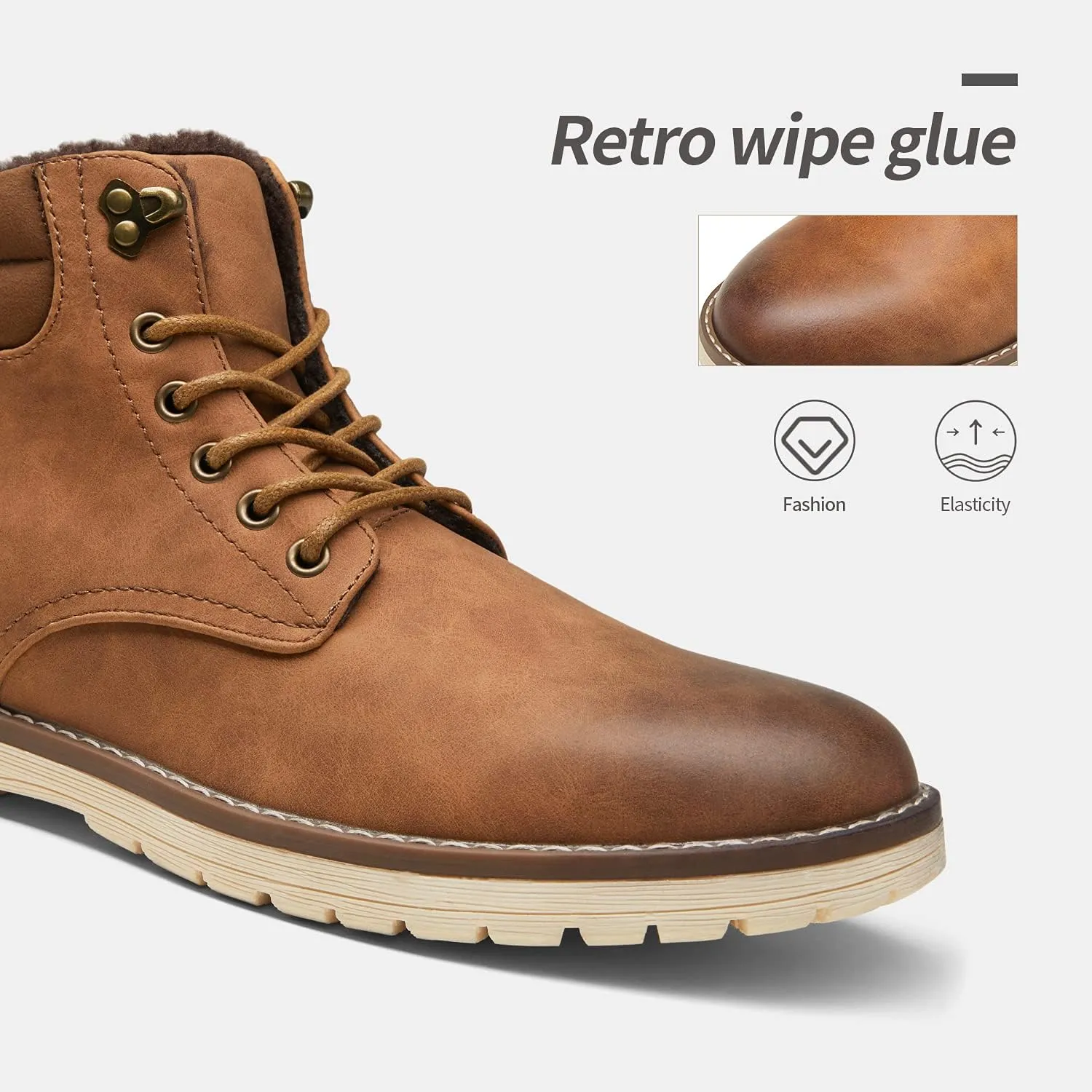 Vostey Men's Hiking Boots Waterproof Casual Chukka Boots for Men