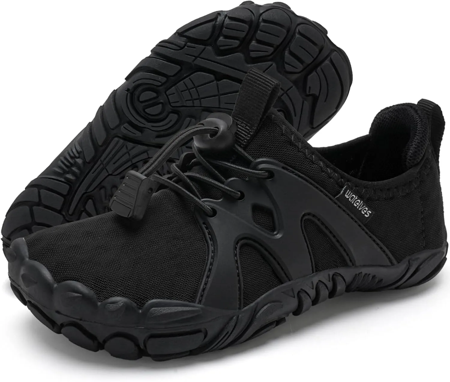 WateLves Toddler/Little/Big/Kid Water Shoes Wide Barefoot Aqua Athletic Sneakers Girls Boys Hiking Beach Swim Fast Dry Shoes Built-in Heel Grips