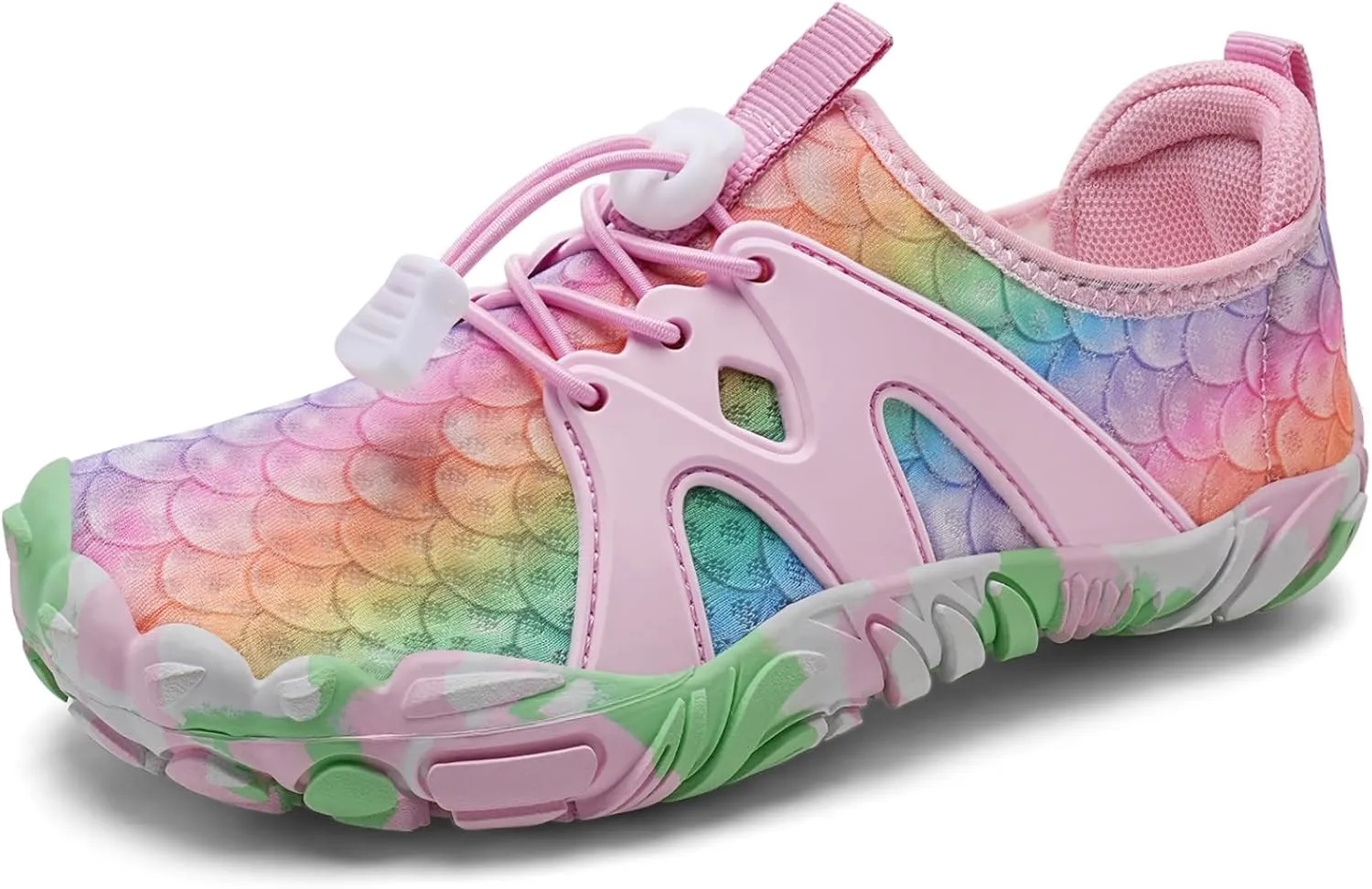WateLves Toddler/Little/Big/Kid Water Shoes Wide Barefoot Aqua Athletic Sneakers Girls Boys Hiking Beach Swim Fast Dry Shoes Built-in Heel Grips