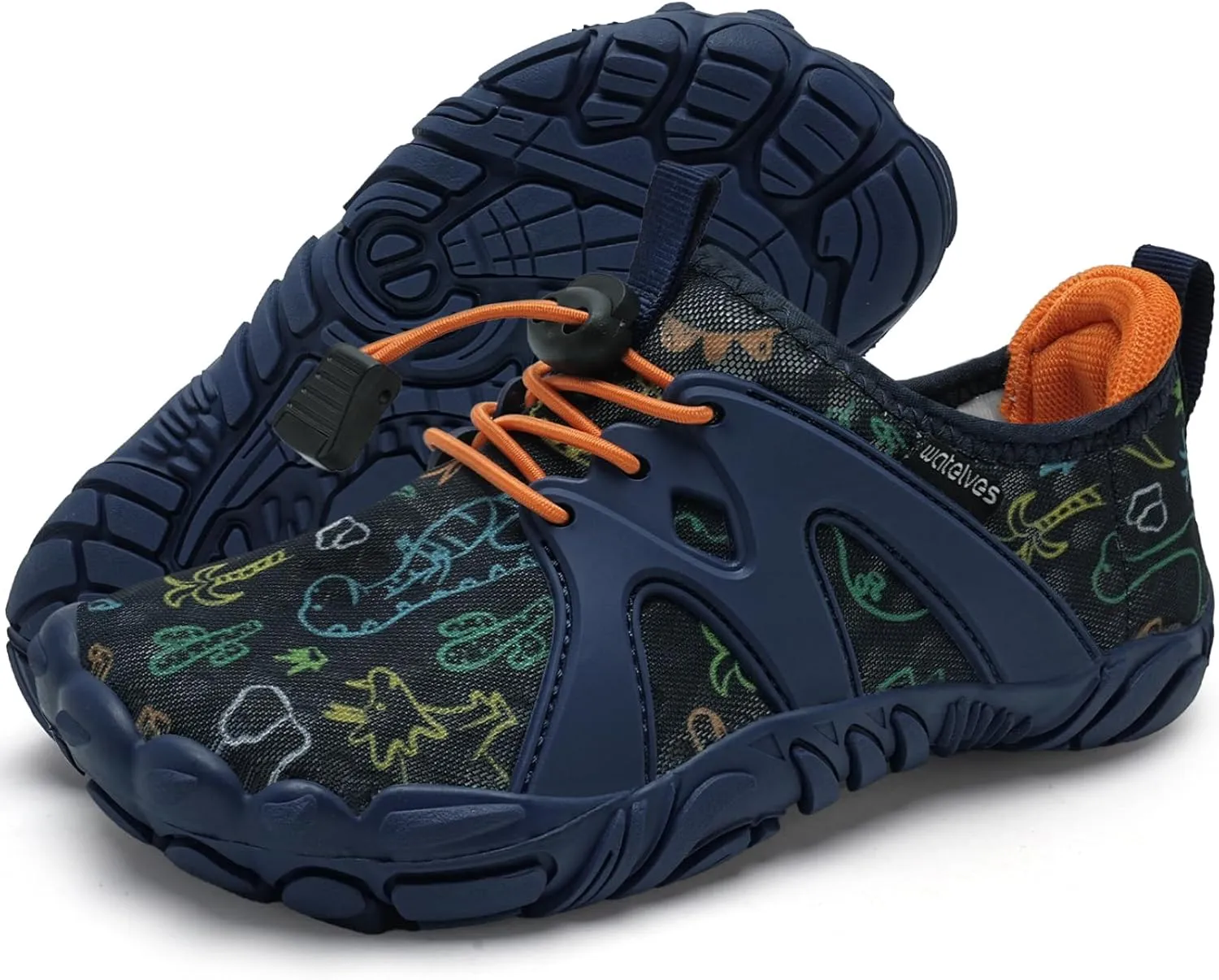 WateLves Toddler/Little/Big/Kid Water Shoes Wide Barefoot Aqua Athletic Sneakers Girls Boys Hiking Beach Swim Fast Dry Shoes Built-in Heel Grips