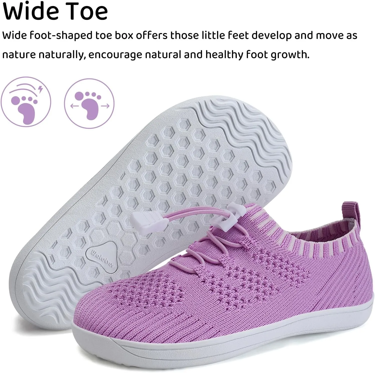 WateLves Water Shoes for Toddler Little Kid Minimalist Wide Barefoot Zero Drop Sole Splay Naturally Aqua Sneakers Boys Girls