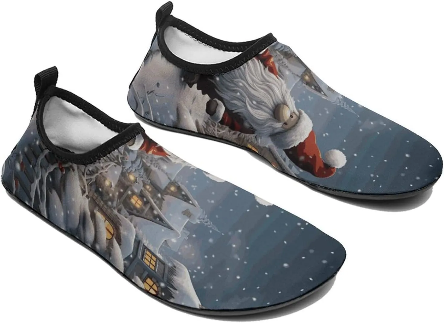 Water Shoes for Women Men Quick-Dry Aqua Socks Swim Pool Barefoot Shoes Christmas Snow Beach Shoes