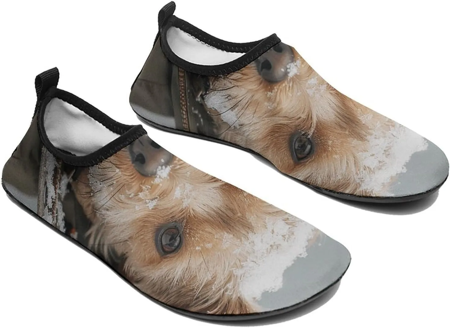 Water Shoes for Women Men Quick-Dry Aqua Socks Swim Pool Barefoot Shoes Puppy in Snow Beach Shoes