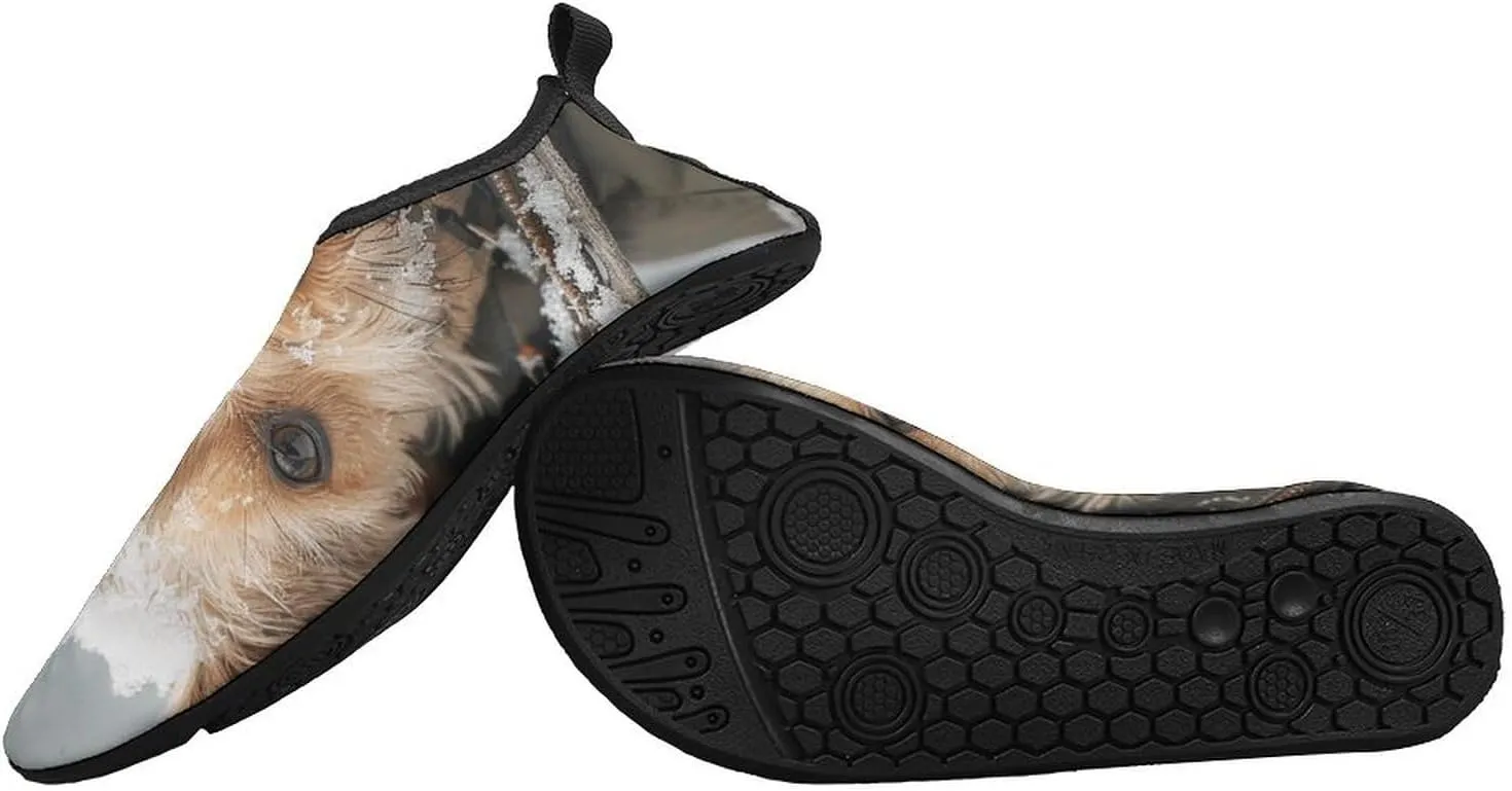 Water Shoes for Women Men Quick-Dry Aqua Socks Swim Pool Barefoot Shoes Puppy in Snow Beach Shoes