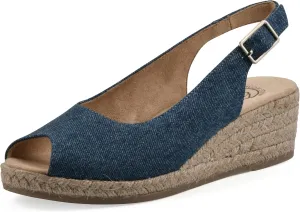WHITE MOUNTAIN Women's Maize Sling-Back Mini-Heel Espadrille Sandal