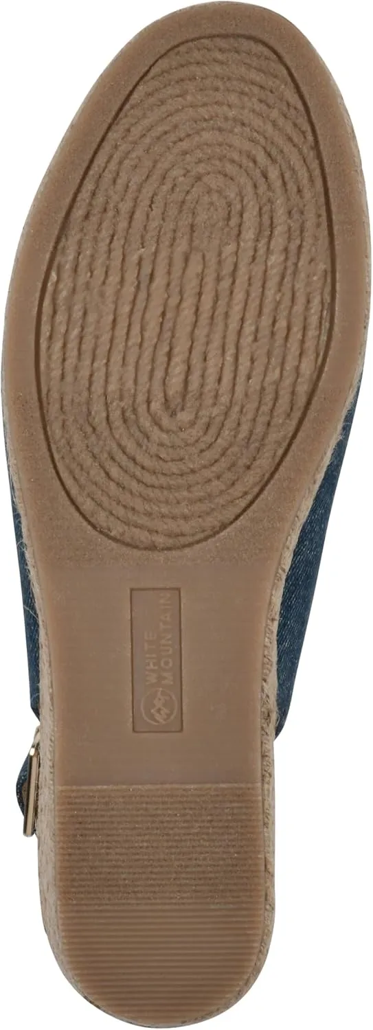 WHITE MOUNTAIN Women's Maize Sling-Back Mini-Heel Espadrille Sandal