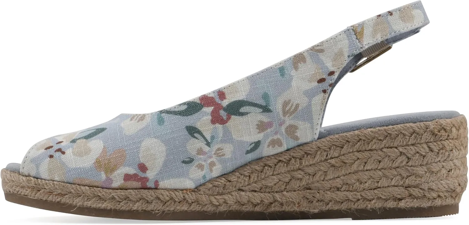 WHITE MOUNTAIN Women's Maize Sling-Back Mini-Heel Espadrille Sandal