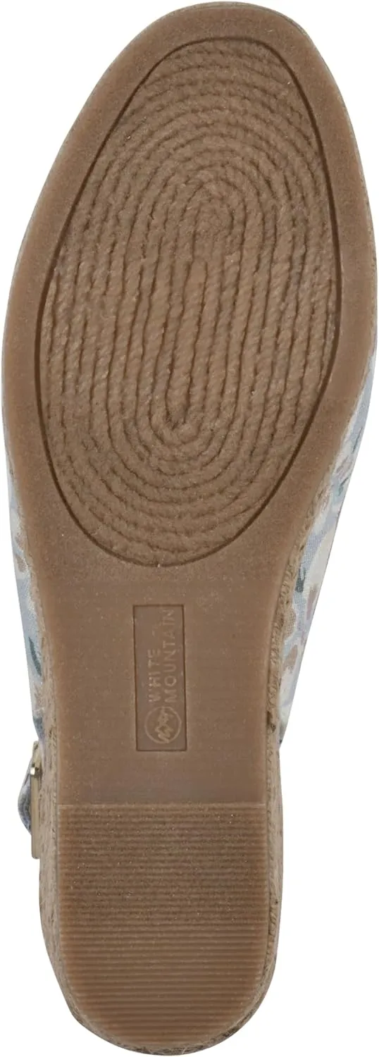 WHITE MOUNTAIN Women's Maize Sling-Back Mini-Heel Espadrille Sandal