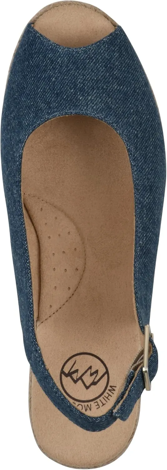 WHITE MOUNTAIN Women's Maize Sling-Back Mini-Heel Espadrille Sandal