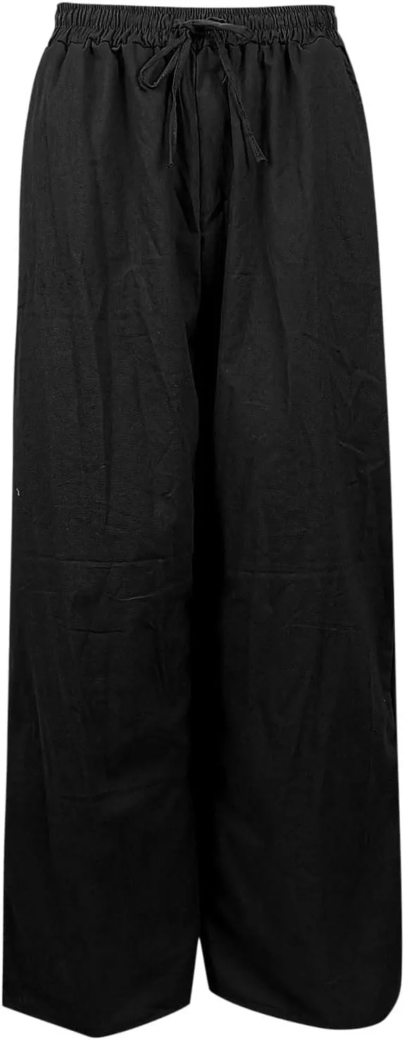 Wide Linen Pants for Women High Waisted Pant Smocked Pleated Loose Fit Casual Trousers Linen Blend Pants