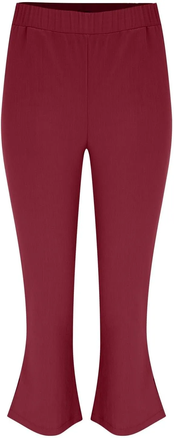 Women Linen Pants Summer and Linen Buttoned Cropped Pants with Elastic Waist for Women's Womens Linen Pants Straight Leg