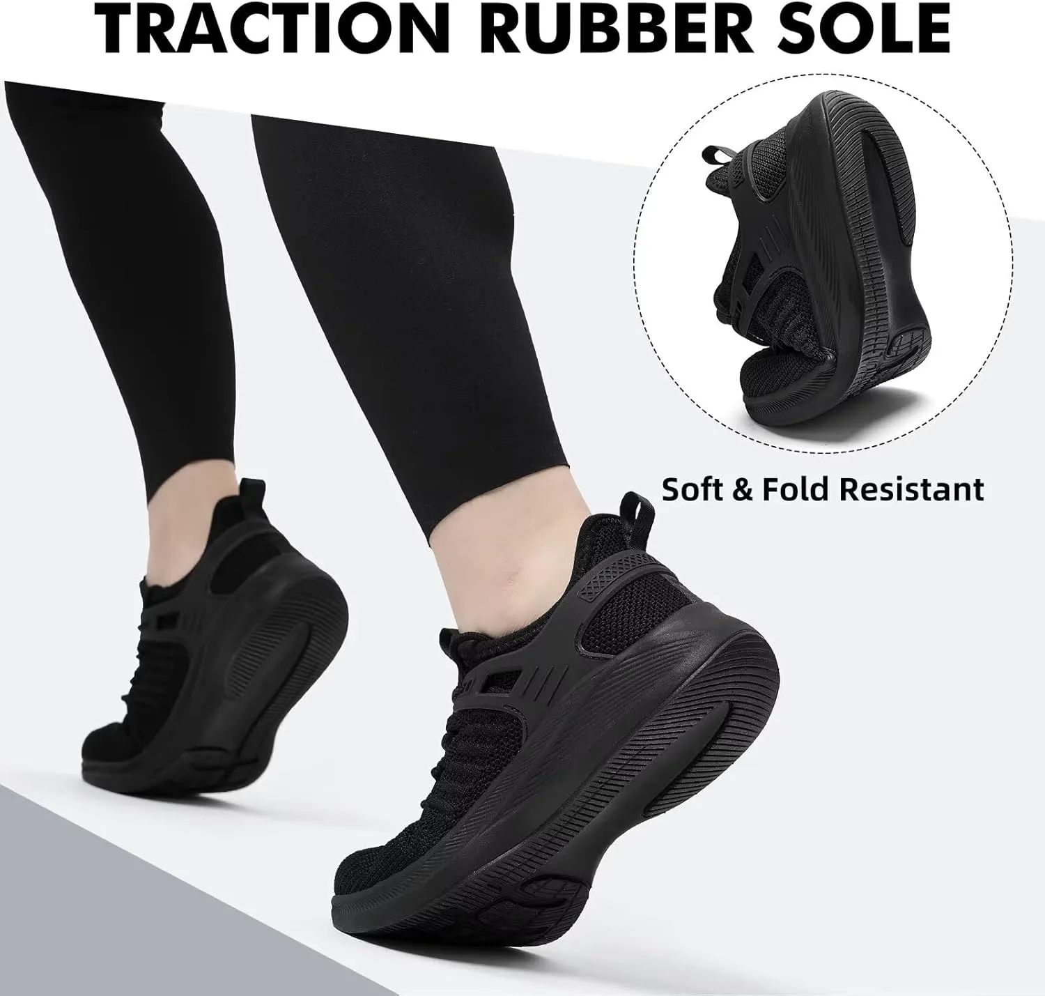 Womens Athletic Walking Shoes - Running Tennis Shoes Jogging Workout Lightweight Breathable Slip on Sneakers for Indoor Outdoor Gym Travel Work