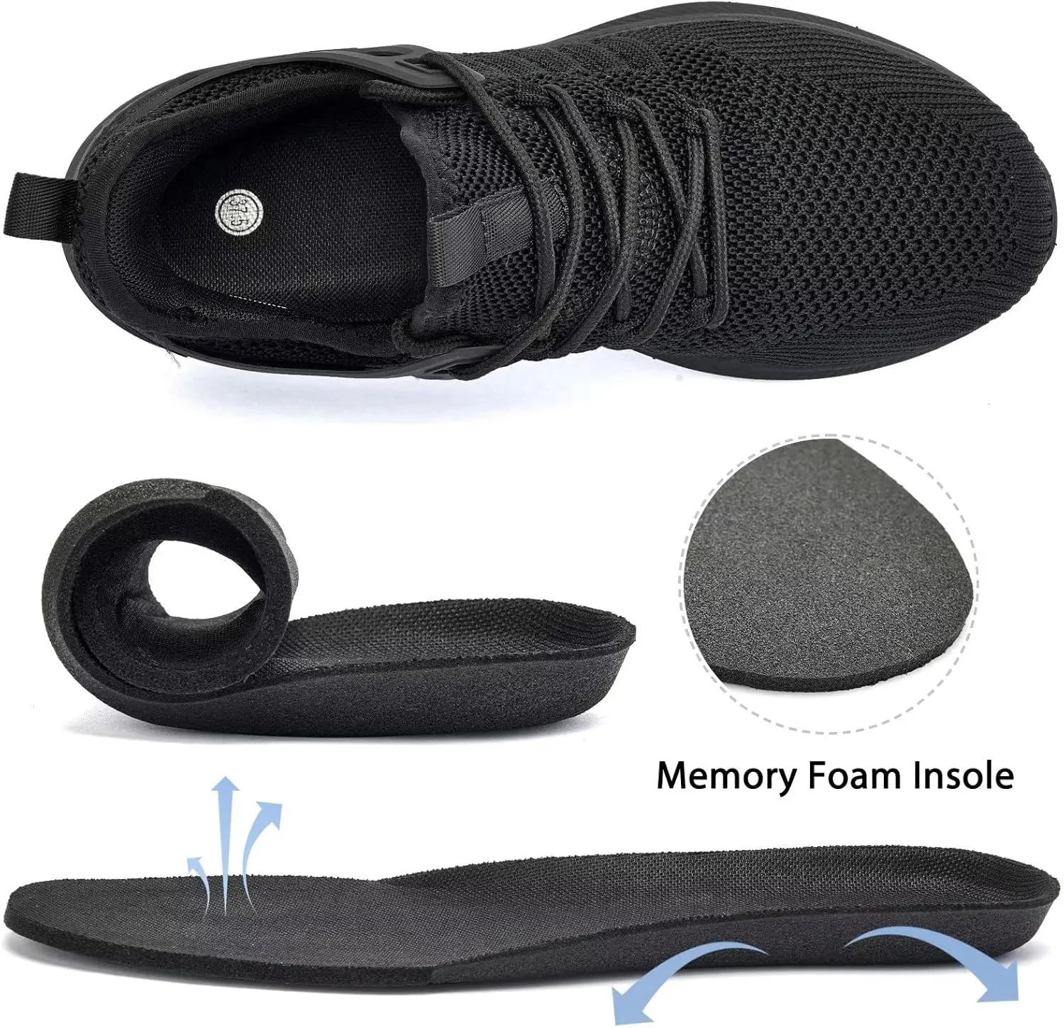Womens Athletic Walking Shoes - Running Tennis Shoes Jogging Workout Lightweight Breathable Slip on Sneakers for Indoor Outdoor Gym Travel Work