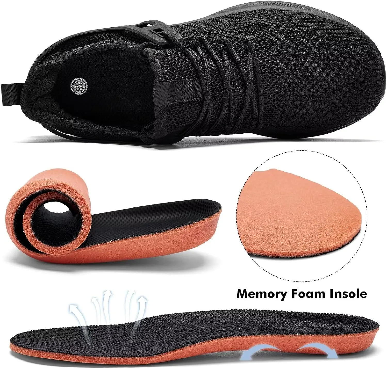 Womens Athletic Walking Shoes - Running Tennis Shoes Jogging Workout Lightweight Breathable Slip on Sneakers for Indoor Outdoor Gym Travel Work