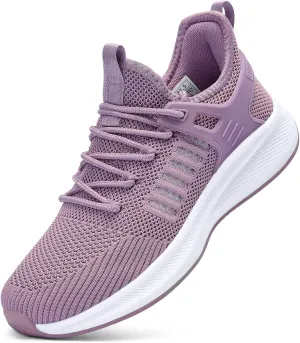 Womens Athletic Walking Shoes - Running Tennis Shoes Jogging Workout Lightweight Breathable Slip on Sneakers for Indoor Outdoor Gym Travel Work