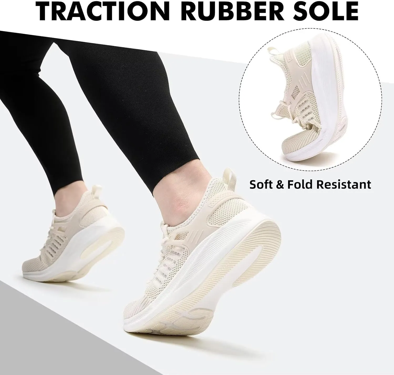 Womens Athletic Walking Shoes - Running Tennis Shoes Jogging Workout Lightweight Breathable Slip on Sneakers for Indoor Outdoor Gym Travel Work