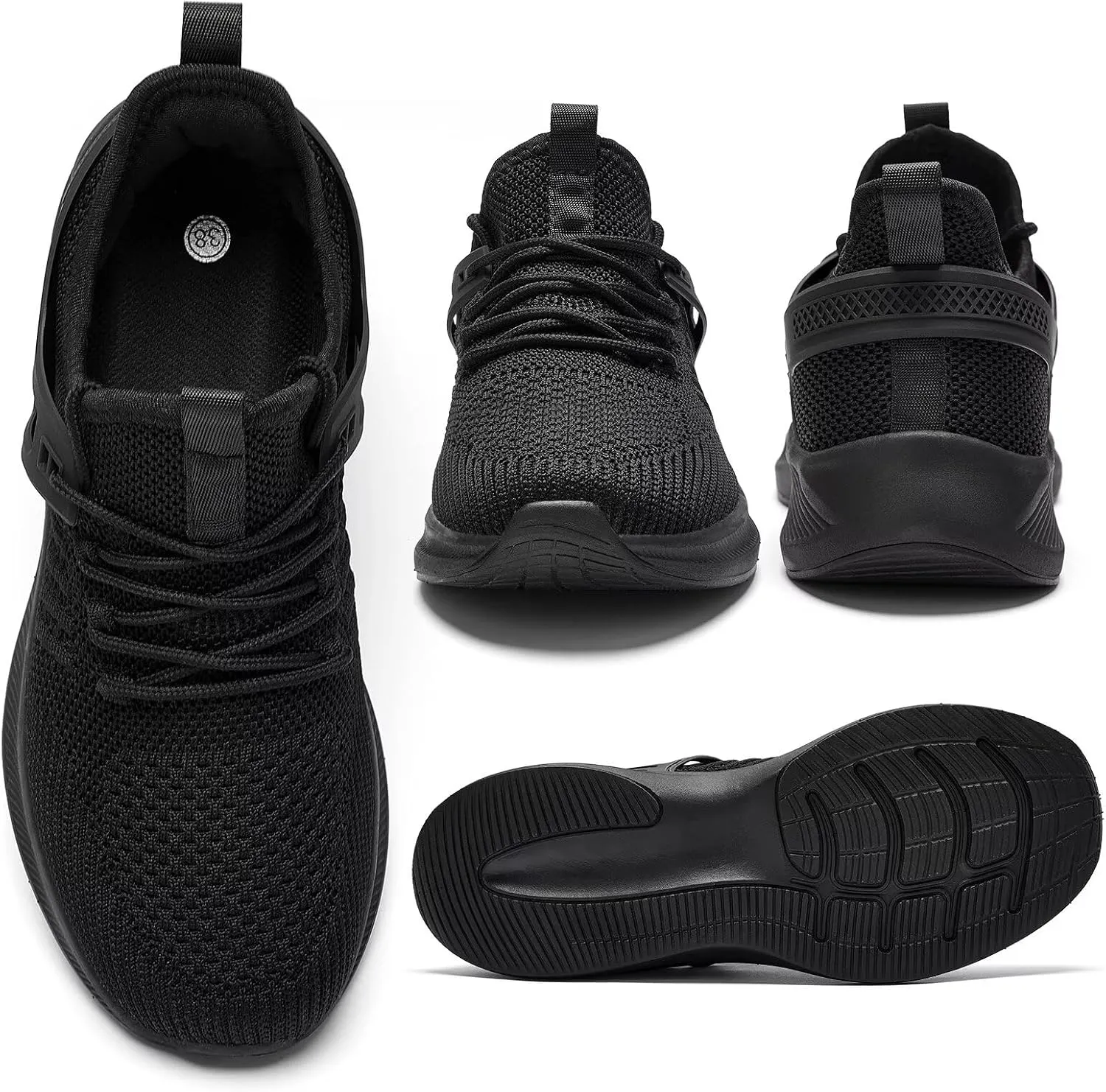 Womens Athletic Walking Shoes - Running Tennis Shoes Jogging Workout Lightweight Breathable Slip on Sneakers for Indoor Outdoor Gym Travel Work