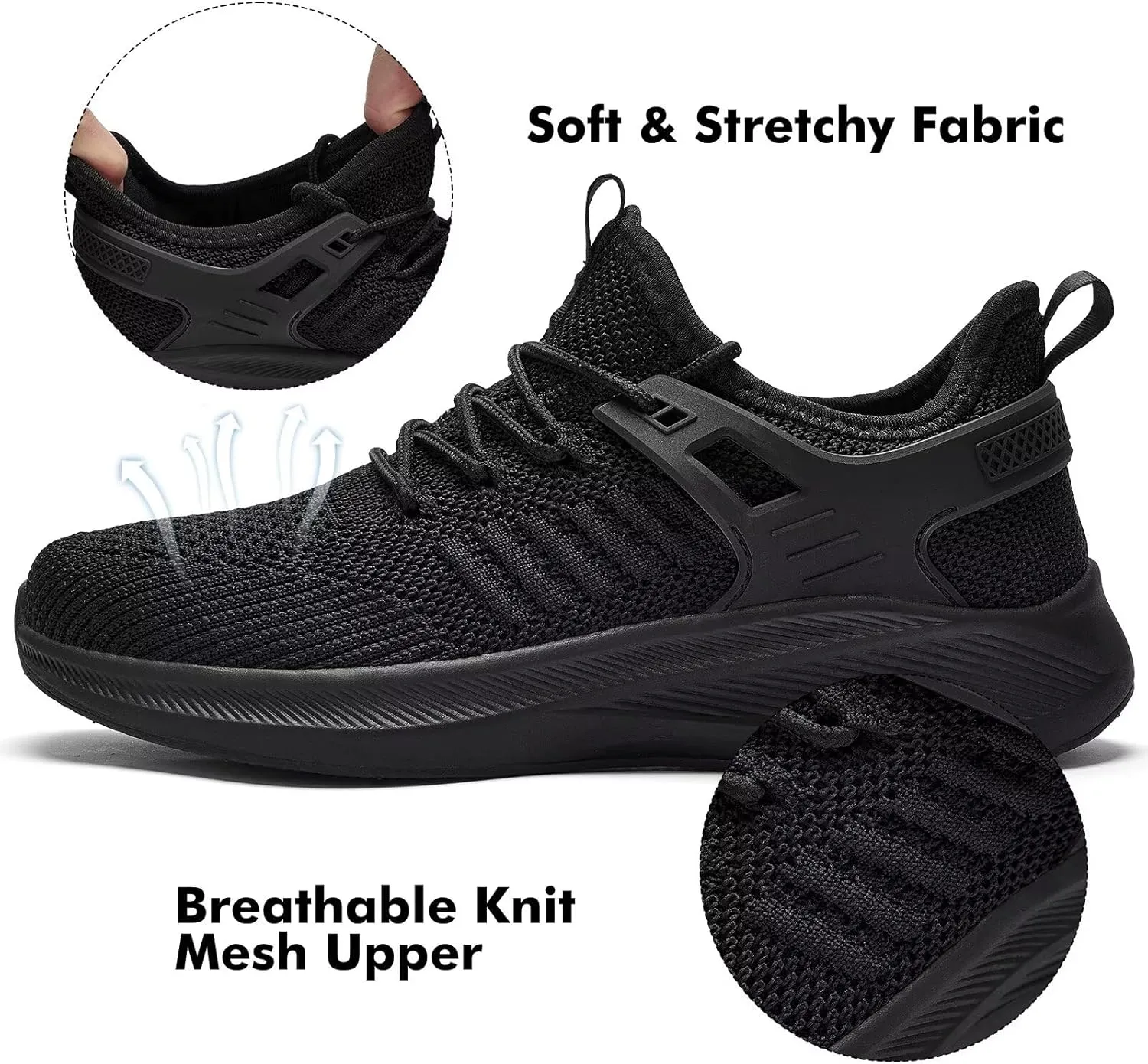 Womens Athletic Walking Shoes - Running Tennis Shoes Jogging Workout Lightweight Breathable Slip on Sneakers for Indoor Outdoor Gym Travel Work