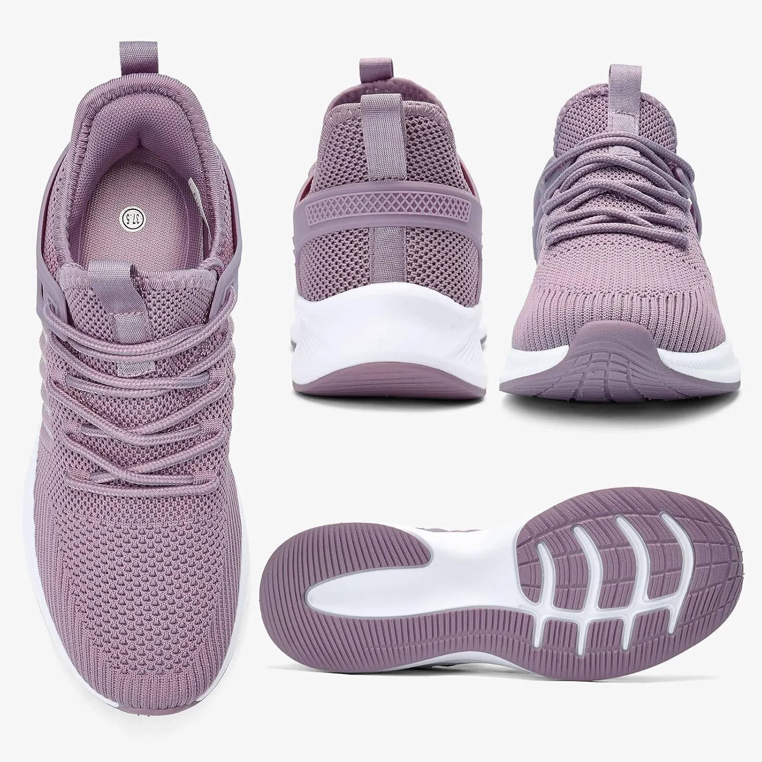 Womens Athletic Walking Shoes - Running Tennis Shoes Jogging Workout Lightweight Breathable Slip on Sneakers for Indoor Outdoor Gym Travel Work
