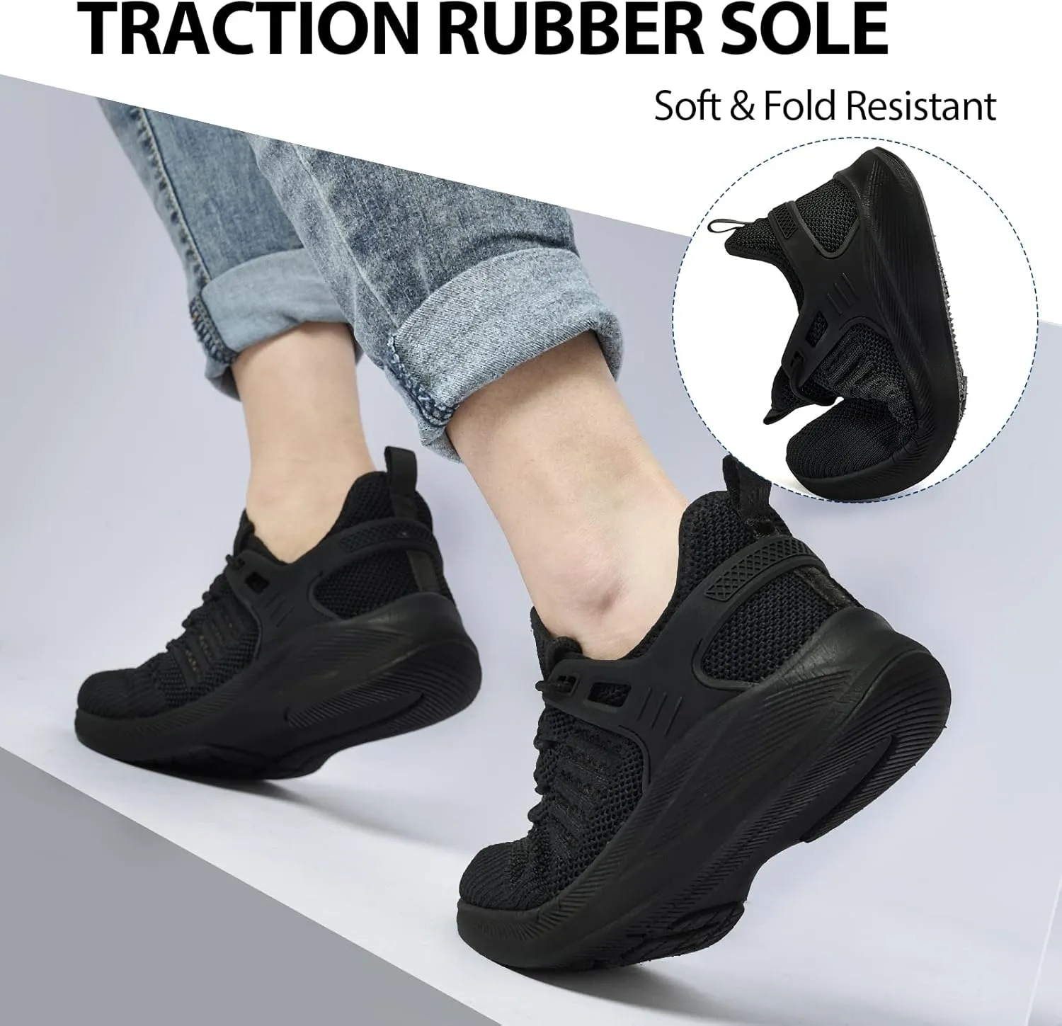 Womens Athletic Walking Shoes - Running Tennis Shoes Jogging Workout Lightweight Breathable Slip on Sneakers for Indoor Outdoor Gym Travel Work