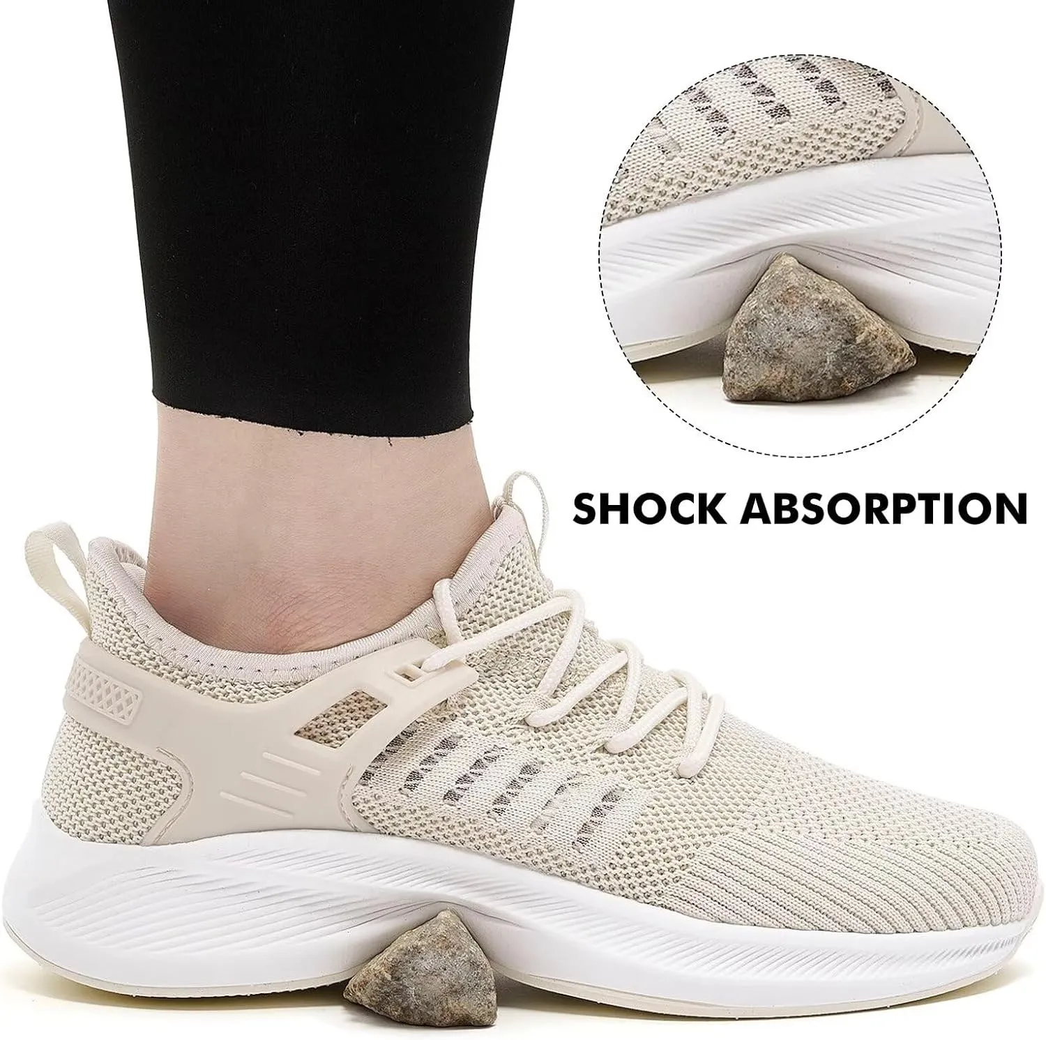 Womens Athletic Walking Shoes - Running Tennis Shoes Jogging Workout Lightweight Breathable Slip on Sneakers for Indoor Outdoor Gym Travel Work