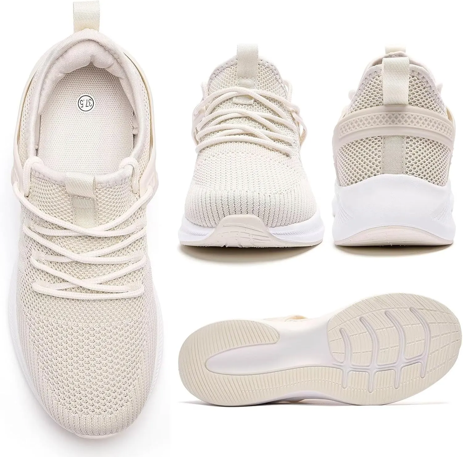 Womens Athletic Walking Shoes - Running Tennis Shoes Jogging Workout Lightweight Breathable Slip on Sneakers for Indoor Outdoor Gym Travel Work