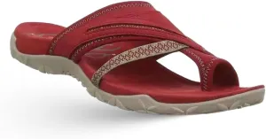 Women's Comfy Orthopedic Platform Sandals - Arch Support, Toe Ring (Grey, 9-9.5 Wide)