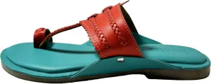 Women's Genuine Leather Handcrafted Kolhapuri Sandal, Flat Sandals, Slip On Sandals, Soft Leather Sandals,Slide Sandals