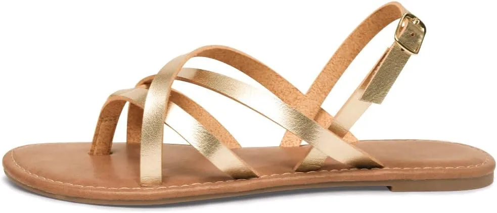 Women's Gladiator Flat Sandals Fisherman Strappy Sandals Ankle Strap Sandals