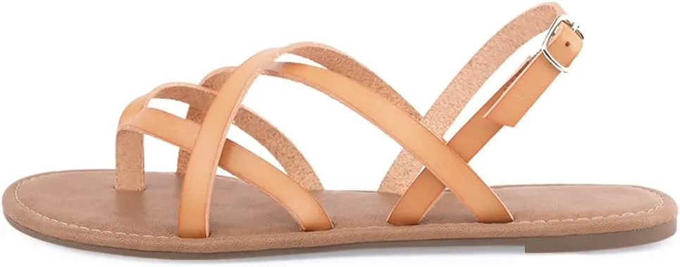 Women's Gladiator Flat Sandals Fisherman Strappy Sandals Ankle Strap Sandals