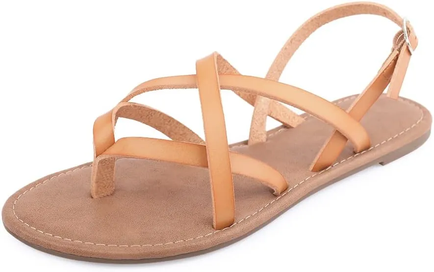 Women's Gladiator Flat Sandals Fisherman Strappy Sandals Ankle Strap Sandals