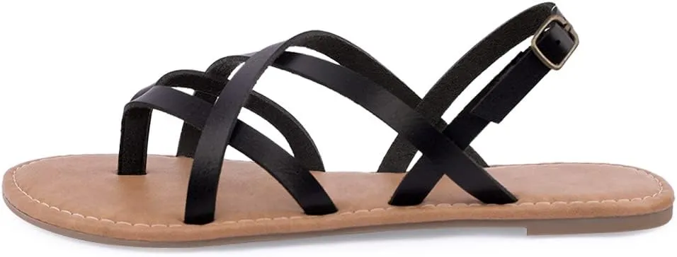 Women's Gladiator Flat Sandals Fisherman Strappy Sandals Ankle Strap Sandals