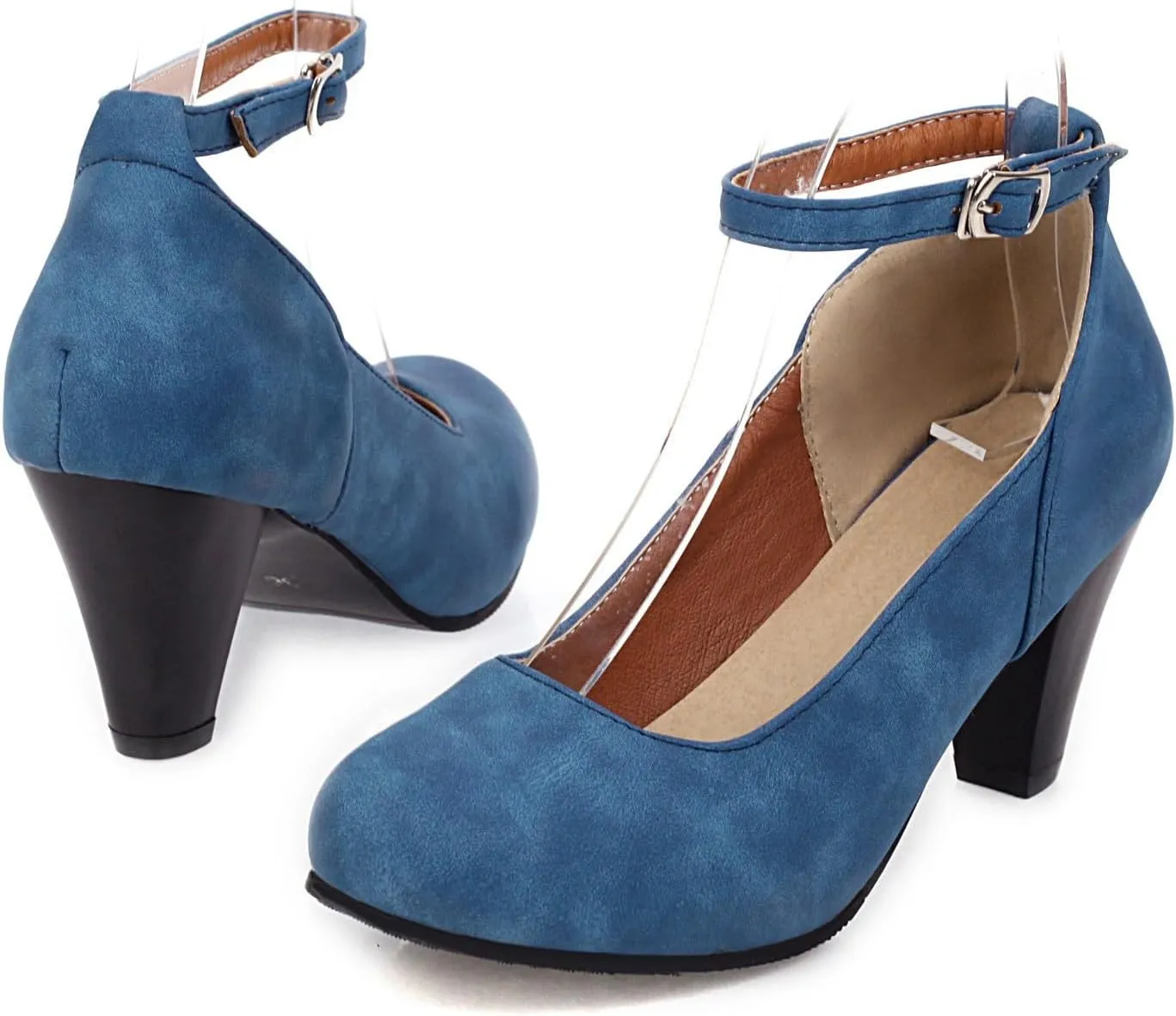 Women's High Heel Shoes Elegant Fixed Design for Wedding Party Comfortable Stiletto Heels with Ankle Strap Spring