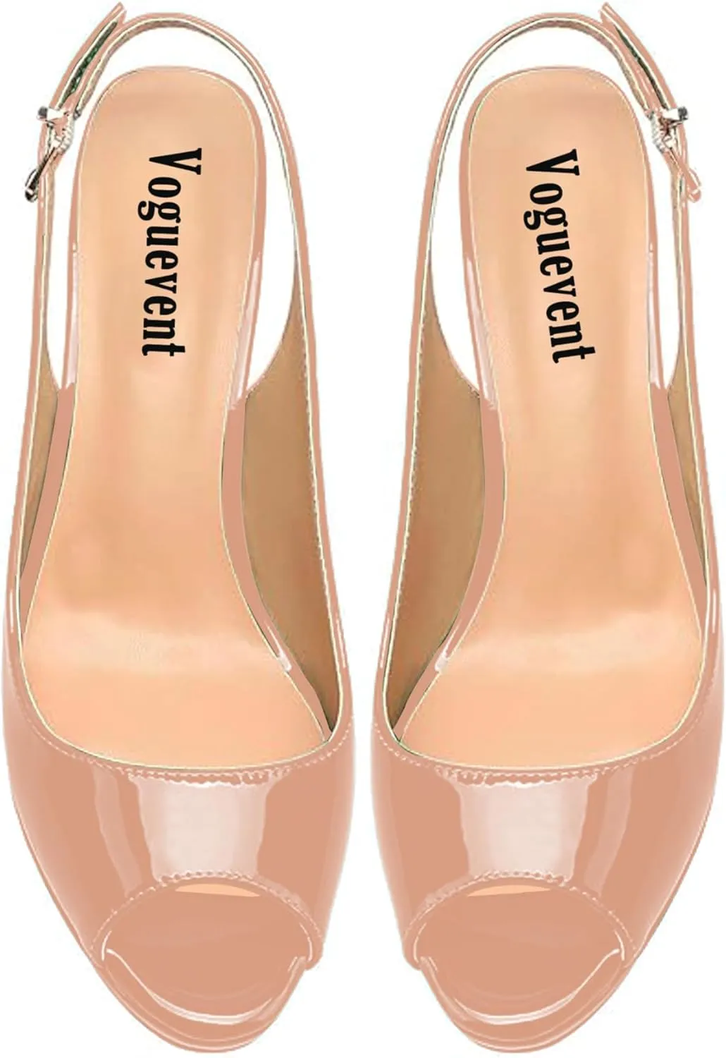 Women's High Heels Platform Peep Toe Pumps Stiletto Heel Slingback Party Dress Office Fashion Shoes Patent Leather Sandal Pumps