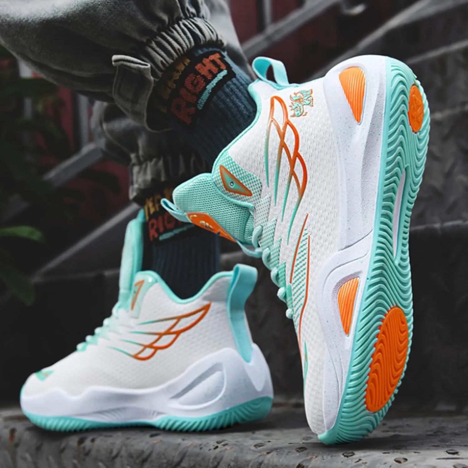 Womens Lace Up High Top Basketball Shoes Breathable Non Slip Outdoor Sneakers Cushioning Workout Shoes for Fitness Training Athletic