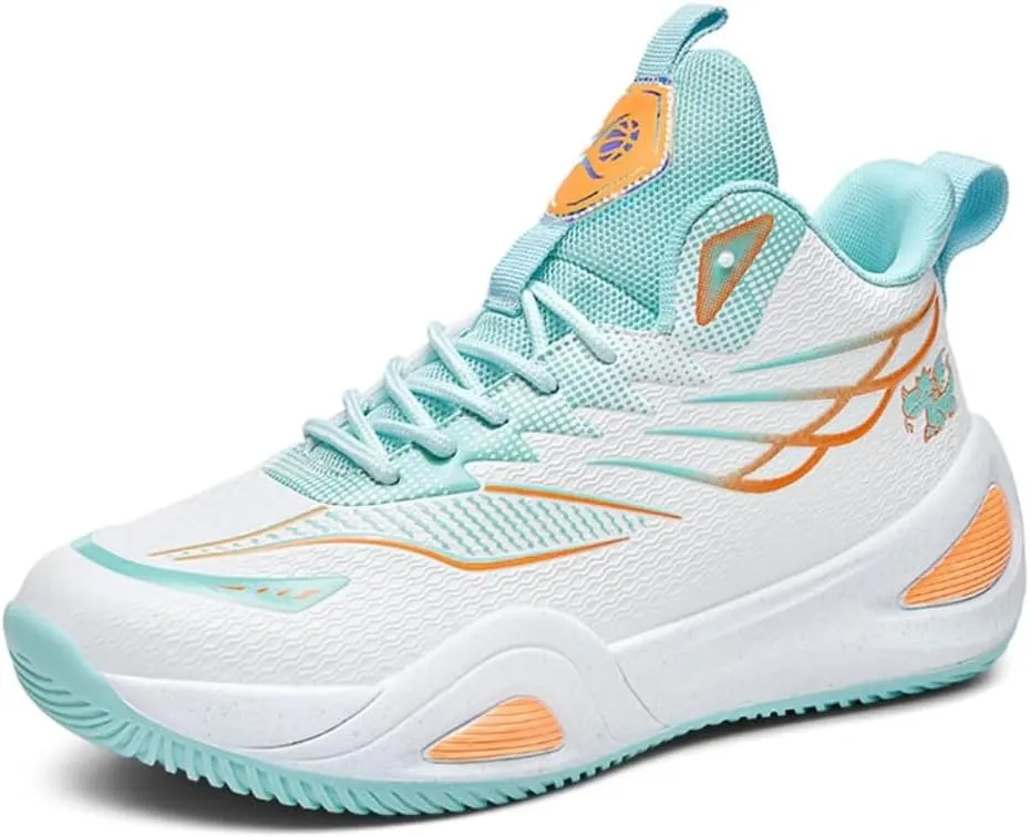 Womens Lace Up High Top Basketball Shoes Breathable Non Slip Outdoor Sneakers Cushioning Workout Shoes for Fitness Training Athletic