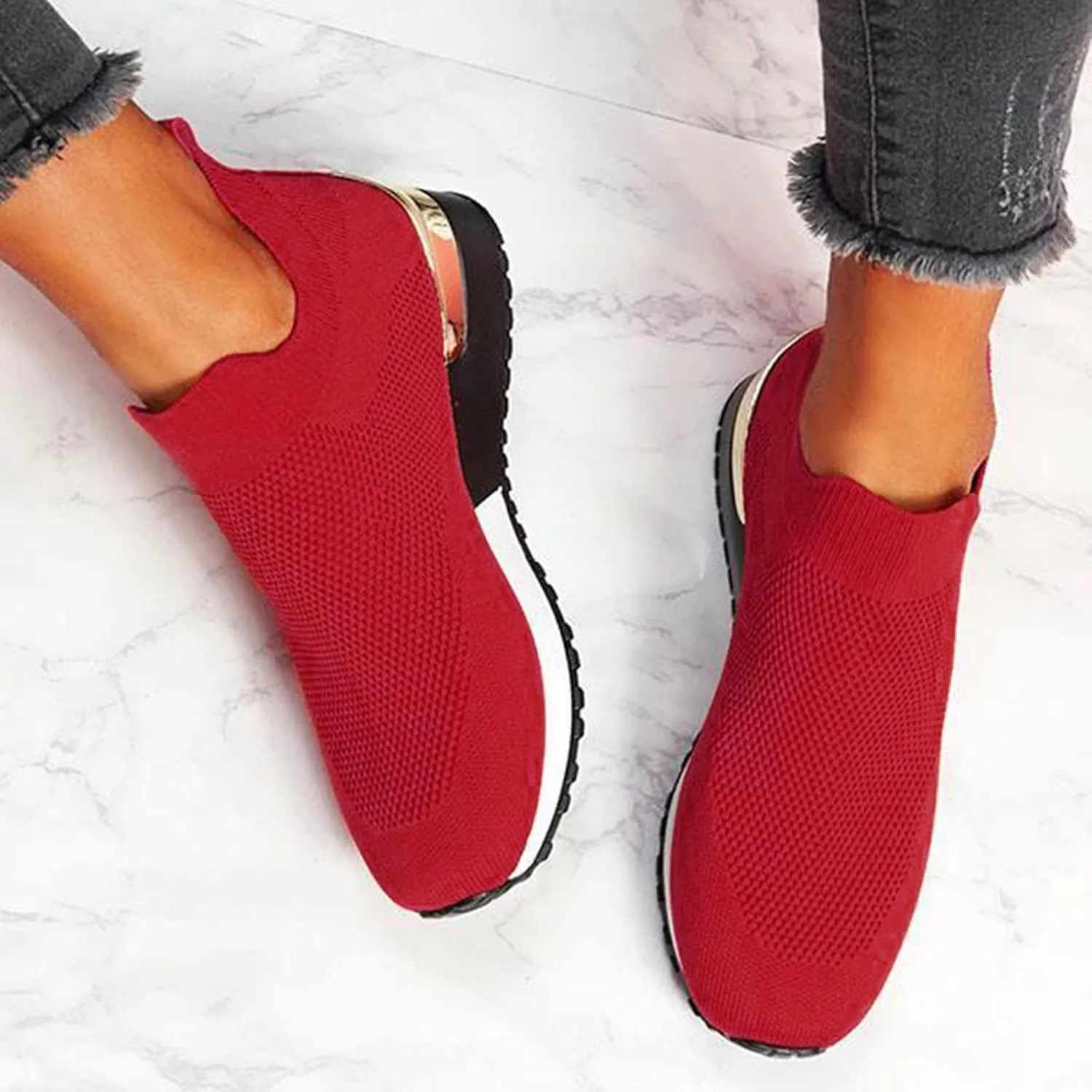 Womens Ladies Walking Running Shoes Slip On Lightweight Mens Tennis Shoes Wide Men's Casual Dress Shoes Women Shoes Sneakers Black Tennis Shoe Loafers Dress Shoe