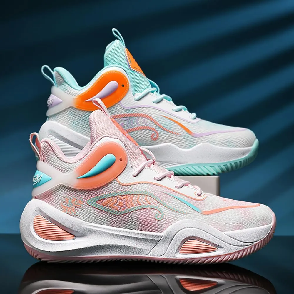 Womens Mens Basketball Shoes High Top Fashion Volleyball Sneakers Breathable Lace Up Non Slip Sport Outdoor Shoe for Unisex