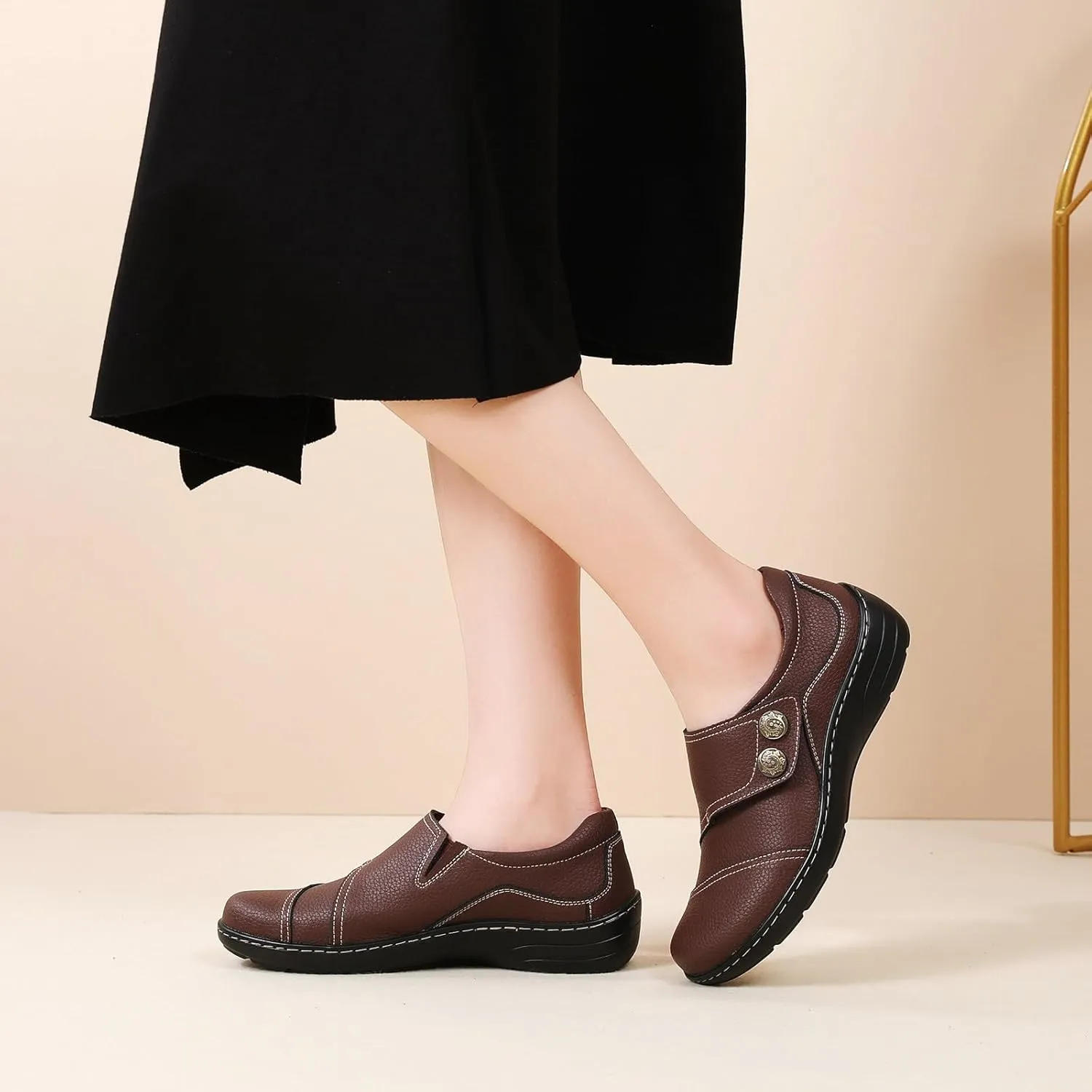 Women's Penny Loafers & Slip-ons Shoes Ladies Business Dressy Casual Flats Leather Driving Moccasins Comfortable Work Walking Shoes