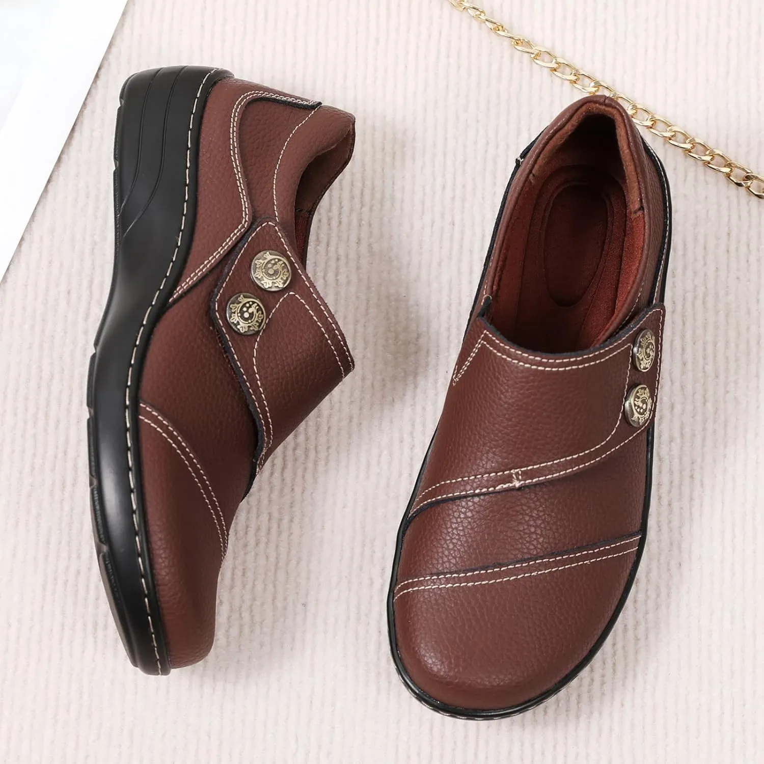 Women's Penny Loafers & Slip-ons Shoes Ladies Business Dressy Casual Flats Leather Driving Moccasins Comfortable Work Walking Shoes