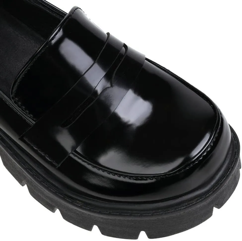 Women's Platform Mary Janes Chunky Heel Ankle Strap Uniform Dress Shoes Heeled Gothic Lolita Oxfords