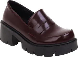 Women's Platform Mary Janes Chunky Heel Ankle Strap Uniform Dress Shoes Heeled Gothic Lolita Oxfords