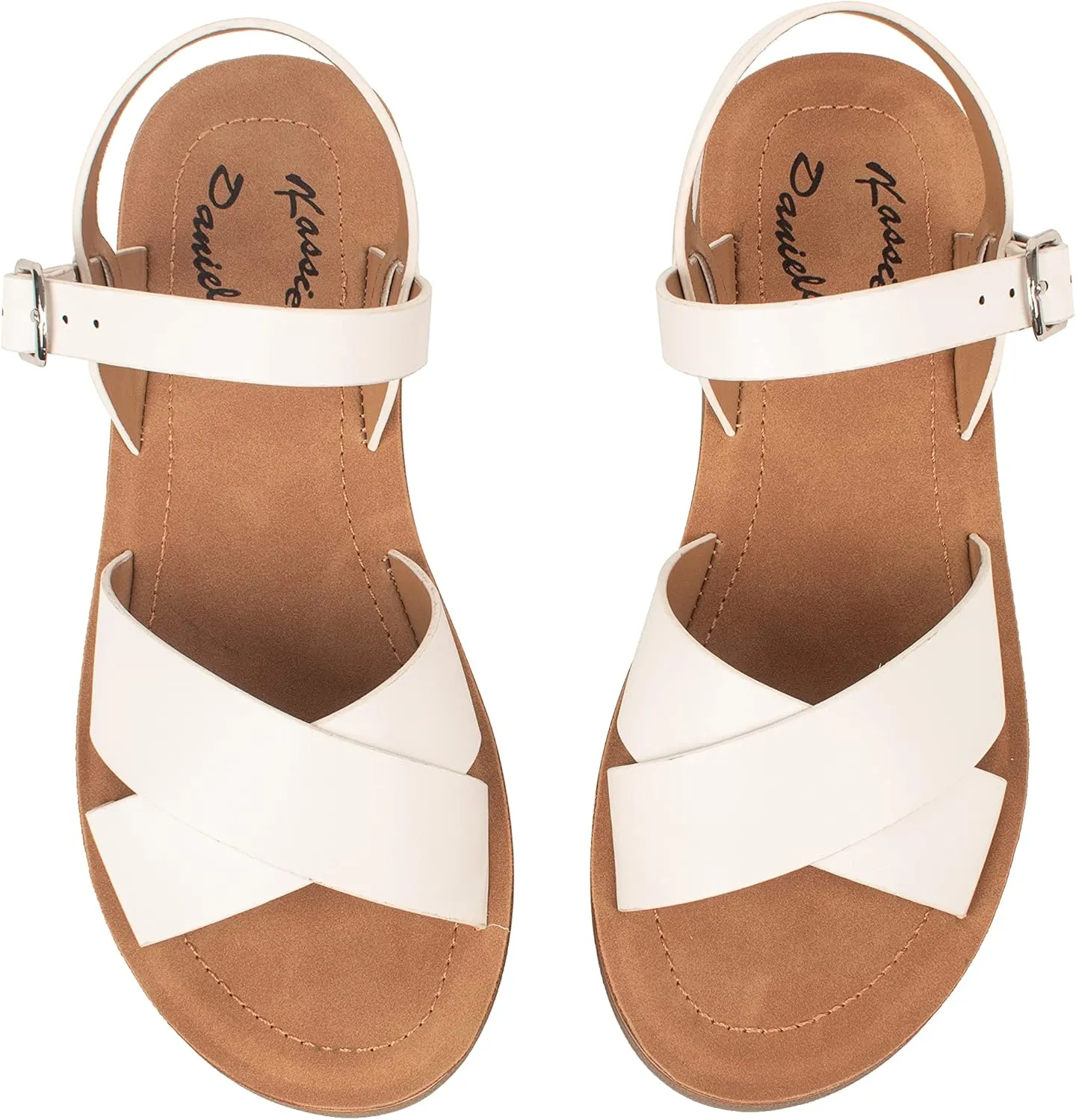 Womens Sandals Platform Ankle Buckle Criss Cross Band Ladies Straps Sandals Shoes JOSIE