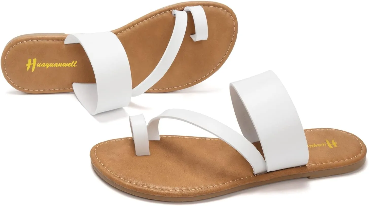 Women's Slide Sandals Slip On Flat Flip Flop Thong Casual Summer