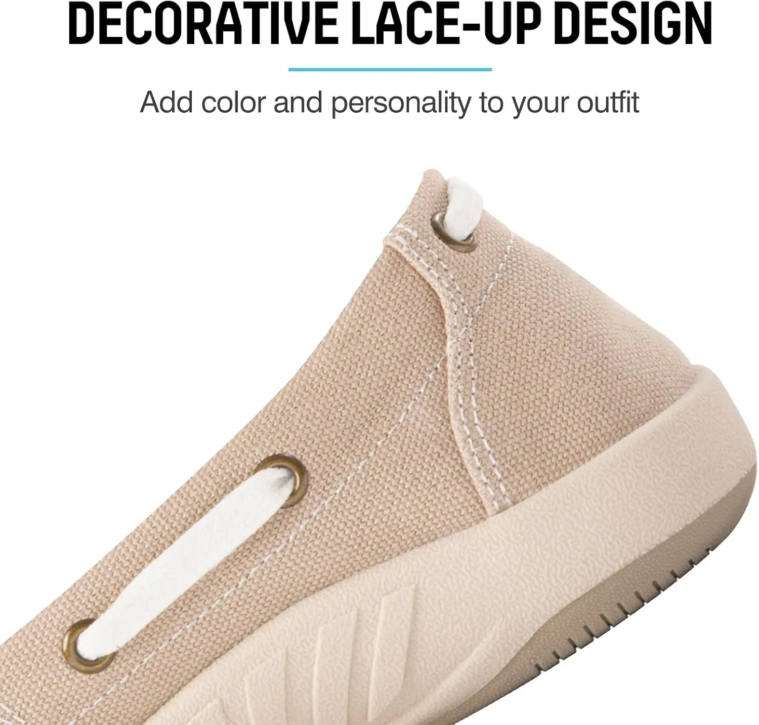 Womens Slip On Shoes - Casual Boat Loafers Shoes for Women with Arch Support - Plantar Fasciitis Canvas Sneakers for Daily Walking