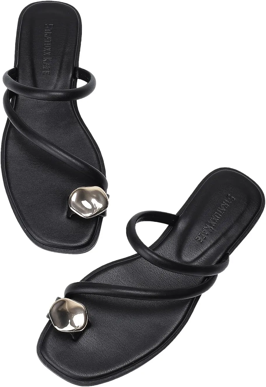 Women's Toe Ring Thong Sandals Open Toe Slide Flat Sandals Casual Summer Flip Flop Flat Sandals