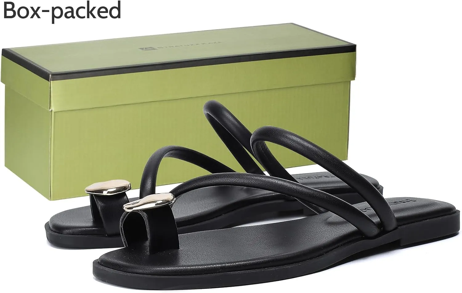 Women's Toe Ring Thong Sandals Open Toe Slide Flat Sandals Casual Summer Flip Flop Flat Sandals