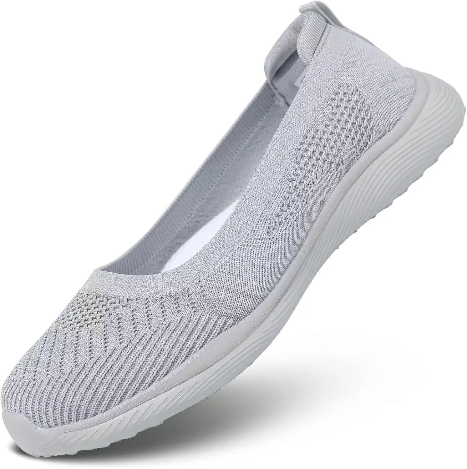 Women's Walking Shoes Breathable Lightweight Fashion Loafers Slip-Ons Sneakers Mesh Casual Ballet Flat Nurse Dress
