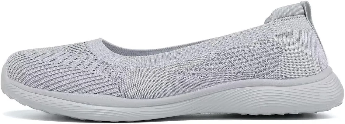 Women's Walking Shoes Breathable Lightweight Fashion Loafers Slip-Ons Sneakers Mesh Casual Ballet Flat Nurse Dress